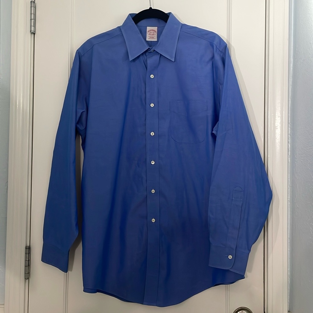 Blue Brooks Brothers button down dress shirt